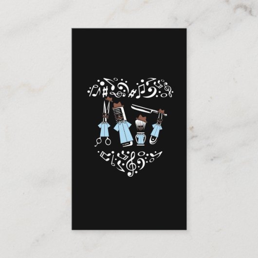 バーバーショップ四重奏ミュージカルノートバンドユーモア 名刺 (正面)