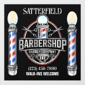 バーバーショップ ウィンドウ クリング ウィンドウサイン (シート)