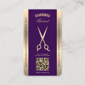 バーバーショップ ダークパープル バーバー ロイヤルティ カード (正面)