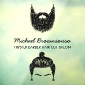 バーバーショップ ヒップスター ヒゲ 髭 口ひげ ビジネス ウィンドウサイン (シート3)