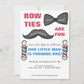 バーバーショップ　ファーストバースデーパーティー招待状 招待状 (正面)