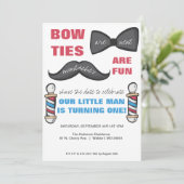 バーバーショップ　ファーストバースデーパーティー招待状 招待状 (スタンド正面)