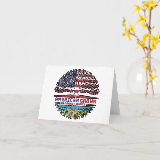 バーバーバーアマジグUSアメリカ合衆国統一された州ツリー カード (黄色い花)