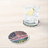 バーバーバーアマジグUSアメリカ合衆国統一された州ツリー ラウンドペーパーコースター (インサイチュ)