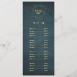 バーバーバーエレガントショップヴィンテージ金ゴールドと海軍サービス メニュー