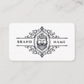 バーバーバーショップカットシェーバーズヒゲヴィンテージ 名刺 (正面)