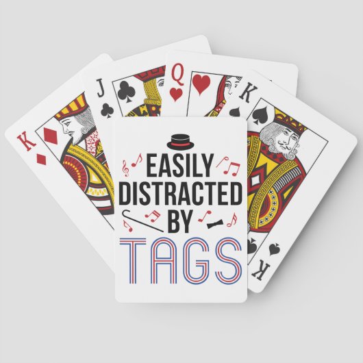 バーバーバーショップカルテットがラベルに気を散らす トランプ (裏面)