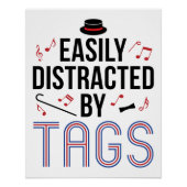 バーバーバーショップカルテットがラベルに気を散らす ポスター (正面)