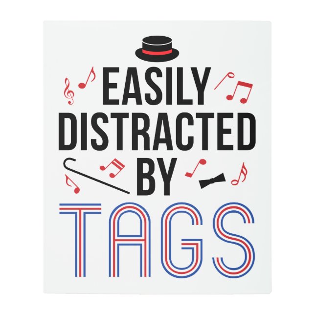 バーバーバーショップカルテットがラベルに気を散らす メタルプリント (正面)