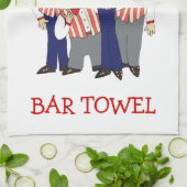 バーバーバーショップカルテットバータオルのパーソナライズ キッチンタオル (折り畳み)