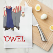 バーバーバーショップカルテットバータオルのパーソナライズ キッチンタオル (四つ折り)