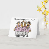 バーバーバーショップカルテット誕生日のご挨拶 カード (黄色い花)
