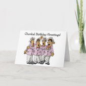 バーバーバーショップカルテット誕生日のご挨拶 カード (正面)