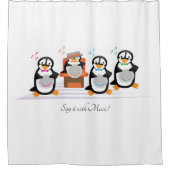 バーバーバーショップカルテット シャワーカーテン (正面)