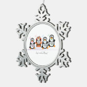 バーバーバーショップカルテット スノーフレークピューターオーナメント (右)