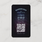 バーバーバーショップネオン理容師ポールモダン理容師 名刺 (裏面)