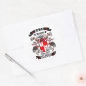 バーバーバーショップバスコートオブアームズ ラウンドシール (封筒)