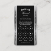 バーバーバーショップブラックシルバーシザーズエレガントロイヤリティ 名刺 (裏面)