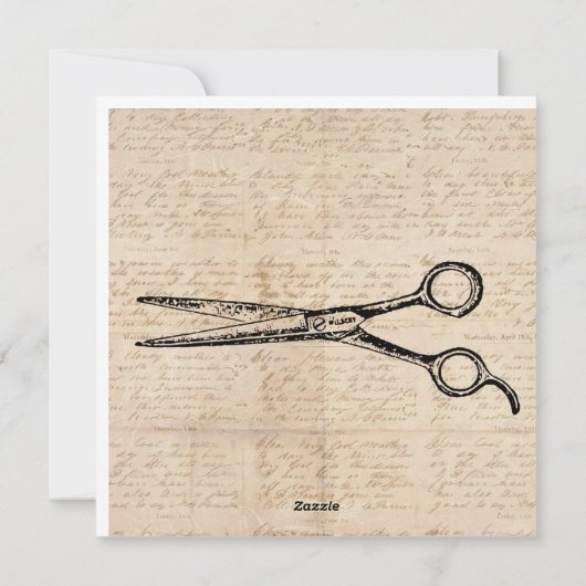 バーバーバーショップヘアカットシアーズ理容師ハサミ シーズンカード (裏面)