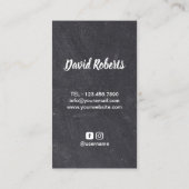 バーバーバーショップマスター理容師ヴィンテージシャルボードヘア 名刺 (裏面)