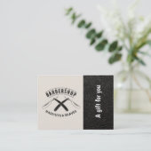 バーバーバーショップレザールックギフト証明書 割引カード (スタンド正面)