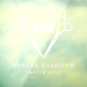 バーバーバーショップ理容師ホワイト ウィンドウサイン (シート3)