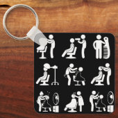 バーバーバーショップ理容師&ヘアスタイリストサルーンルーチン キーホルダー (正面)