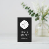 バーバーバーショップ美容師シザーミニマリストカッコいい 名刺 (スタンド正面)