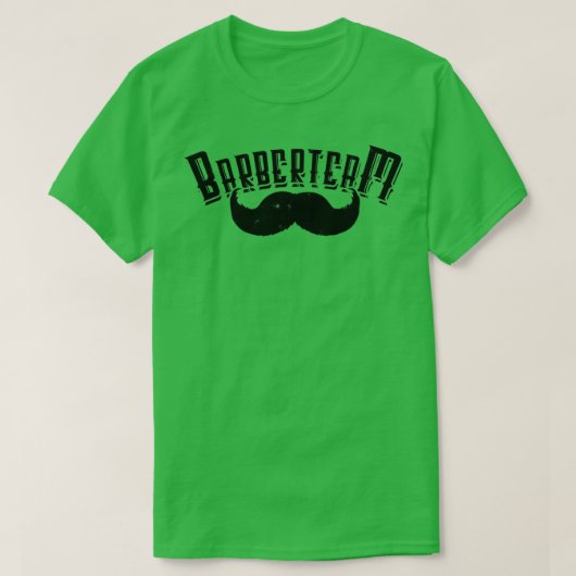 バーバーバーチーム美容師チーム理容師ショップ Tシャツ (デザイン正面)
