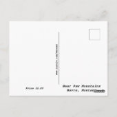 バーバービワイヤベアーポー山脈の上の鳥 ポストカード (裏面)