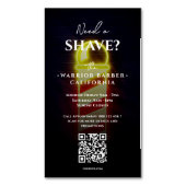 バーバーモダンショップシェーブ理容師のポール理容師オープン マグネット名刺 (正面縦)