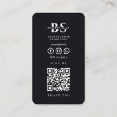 バーバーモダンショップ理容師ポールヘアカット理容師 名刺 (裏面)