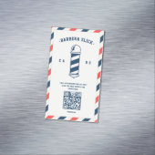 バーバーモダンショップ理容師ポールヘアスタイリスト理容師 マグネット名刺 (インサイチュ)