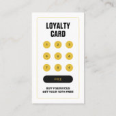 バーバーモダンショップ美容師美容師ヘアカット ロイヤリティカード (裏面)