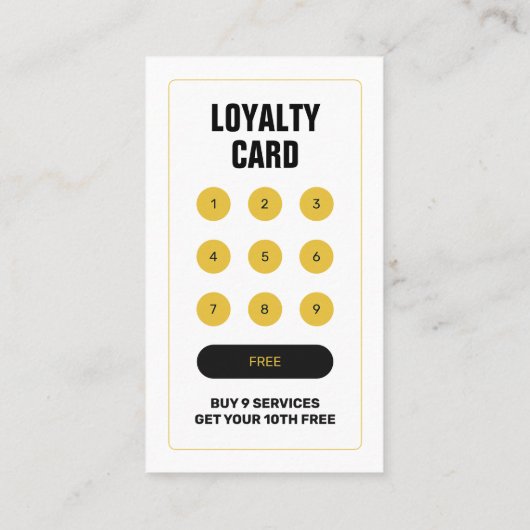 バーバーモダンショップ美容師美容師ヘアカット ロイヤリティカード (裏面)