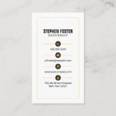 バーバーモダンショップ美容師美容師ヘアカット 名刺 (裏面)