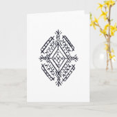 バーバーモチーフ カード (黄色い花)