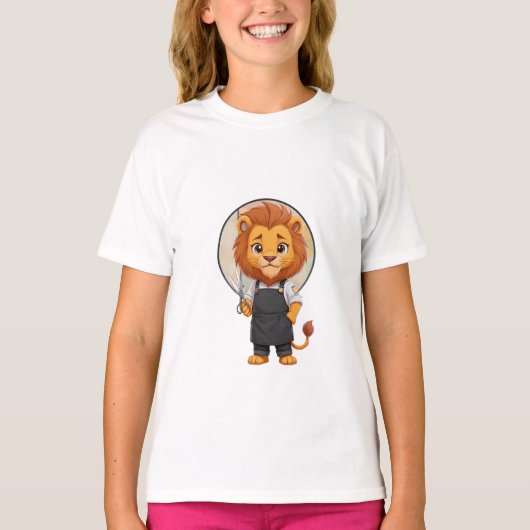 バーバーライオンスタイリストキッズ Tシャツ (正面)