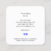 バーバー用ハサミ ブラックエンブレム スクエア名刺 スクエア名刺 (裏面)