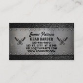 バーバー素朴ショップ美容師理容師ショップ 名刺 (裏面)