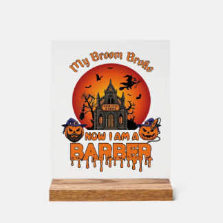 バーバー・ブルーム・ブローク・ハロウィン・パンプキン・クリッパー・ハント アクリルサイン