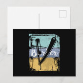 バーバー ヘアスタイリスト T シャツ - ヴィンテージ レトロ カミソリ ポストカード (正面/裏面)