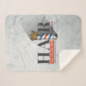 バーバー ヘアー ショップ キング クラウン バーバー ポール ヘアー サロン シェルパブランケット (正面(横))