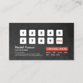 バーバー ヘアー ショップ キング クラウン バーバー ポール ヘアー サロン ロイヤリティカード (裏面)