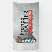 バーバー ヘア ショップ キング クラウン バーバー ポール ヘア サロン 横断幕 (縦)