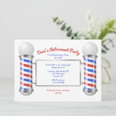 バーバー・ポールの退職パーティー招待状 招待状 (スタンド正面)