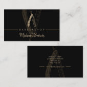 バーバー ロゴ ストレート カミソリ 名刺 (正面/裏面)