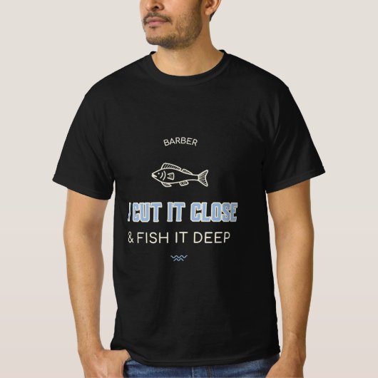 バーバー 刈り上げて釣り下ろす Tシャツ (正面)