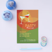 バーパブクラブカクテルドリンクパーティー チラシ (シングル)