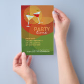 バーパブクラブカクテルドリンクパーティー チラシ (ハンドル)